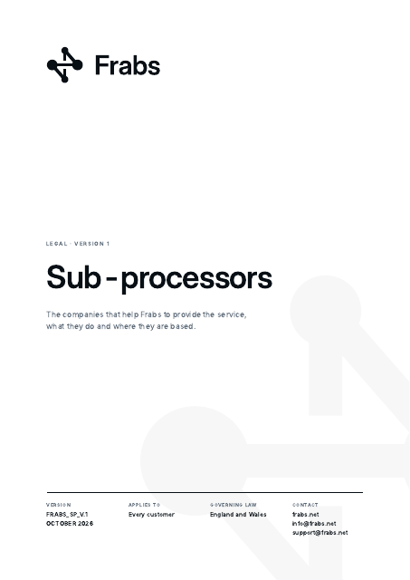 Sub-processors cover